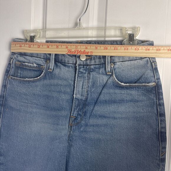 Good American High Rise Good Mom Jeans Womens Size 2/26 Medium Wash‎ Oversized - Picture 3 of 16